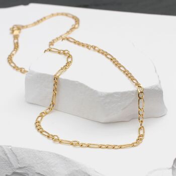 9ct Yellow Gold Figaro Link Necklace, 2 of 4