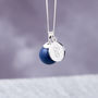 Orb Pendant Necklace In Silver With Monogram, thumbnail 2 of 7