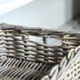 Grey Wash Rattan Rectangular Basket, thumbnail 4 of 5