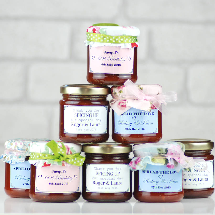 chilli jam wedding favours 100g jars by the smokey carter ...