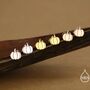 Pumpkin Internally Threaded Flat Back Earrings In Sterling Silver, thumbnail 6 of 11