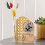 Oak Wood Family Photo Rattan Stand And Dried Flowers, thumbnail 3 of 7