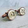 Personalised Bronze And Copper Initial Cufflinks, thumbnail 1 of 12