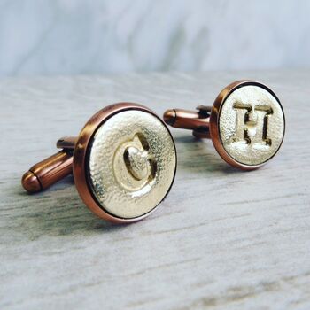Vintage Initial A Tie Clip: Gold Tone Monogram Tie Bar