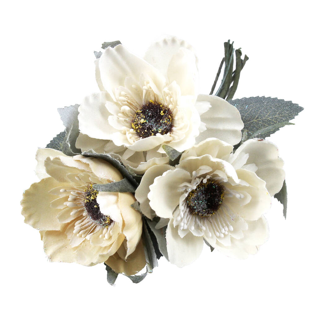 Set Of Three Roses Clip On Flower Decoration By Ella James ...