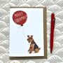 Welsh Terrier Christmas Card, thumbnail 1 of 3