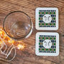 Personalised Golf Pint Glass And Coasters Set, thumbnail 2 of 8