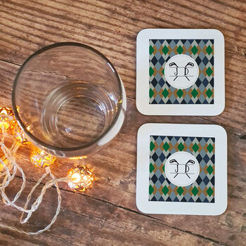 Personalised Golf Pint Glass And Coasters Set, 2 of 8