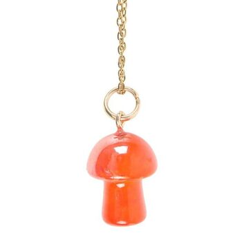 Orange Aura Crystal Necklace Greeting Card, 3 of 4