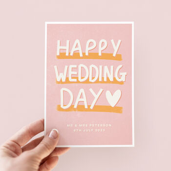 Happy Wedding Card Personalised Card, 2 of 4