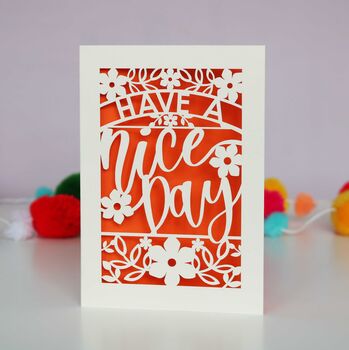 Have A Nice Day Papercut Card, 8 of 10
