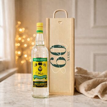 Personalised 60th Birthday Rum Gift Set With Custom Lid, 4 of 11