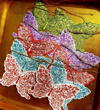 Ten Handprinted Paper Butterflies, 3 of 5