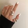 Chunky Silver Plated Adjustable Flowing Ring, thumbnail 4 of 7