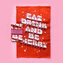 Eat Drink And Be Merry Christmas Tea Towel, thumbnail 1 of 4