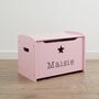 Personalised Pink Star Design Toy Box, thumbnail 1 of 4
