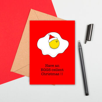 Large Size Funny Egg Christmas Card, 2 of 2