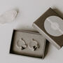 Healing Crystal Silver Plated Hoop Earrings, thumbnail 2 of 12