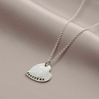 Personalised Hammered Heart Name Necklace, 4 of 8