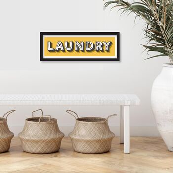 Framed Typography Laundry Print, 8 of 10