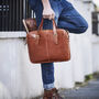 Leather Laptop Briefcase Bag, thumbnail 1 of 5
