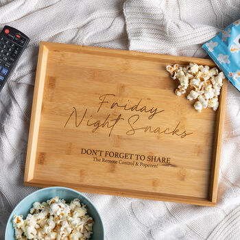Personalised Sharing Snacks Bamboo Evening Tray, 3 of 6