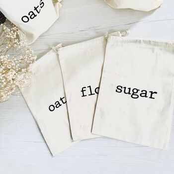 Sugar, Flour, Oats Storage Bag Set Of Three, 5 of 5