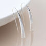 Silver Plated Textured Bar Drop Earrings – 35mm X 5mm, thumbnail 4 of 6