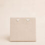 4mm Sterling Silver Heart Stud Earrings, thumbnail 3 of 9