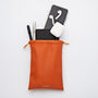 Personalised Large Leather Drawstring Accessories Pouch, thumbnail 1 of 9