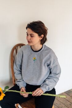 Embroidered Sunflower Jumper, 5 of 7