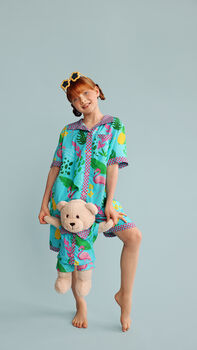 Felicia Pyjama Set With Matching Teddy Bear, 2 of 6