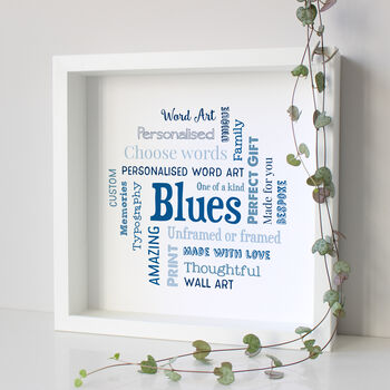 Personalised 80th Birthday Word Art Gift For Him, 6 of 9