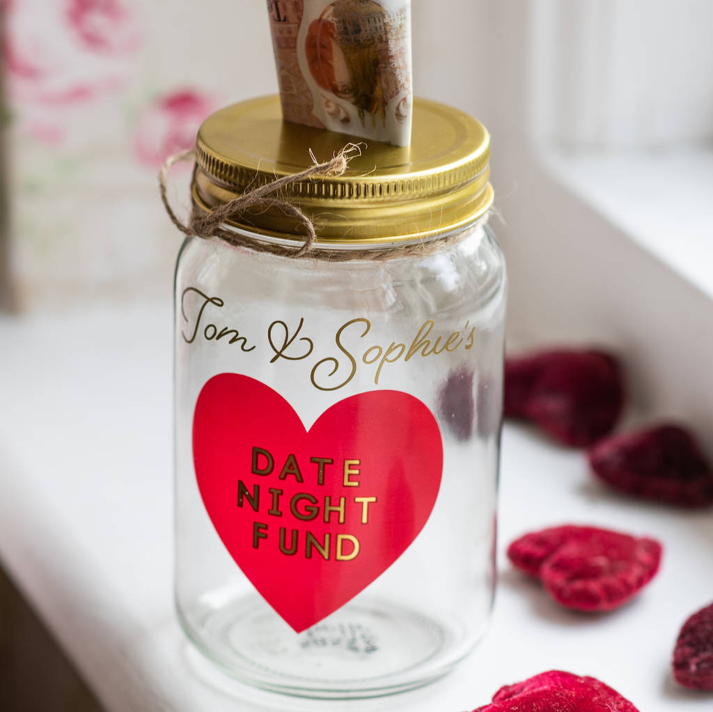 Personalised Date Night Savings Jar By The Letteroom 