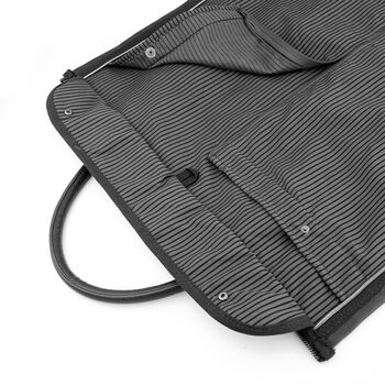 Monogrammed Vegan Leather Travel Suit Bag, 10 of 12