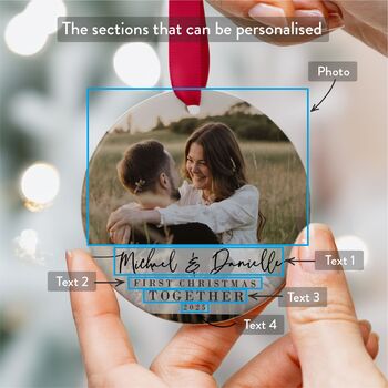 Personalised First Christmas Together Ornament 2025, 3 of 7