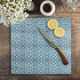 Blue 'Tudor Rose' Worktop Protector / Chopping Board, thumbnail 1 of 11