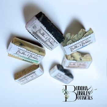 Gift Box Six Small Bar Handmade Artisan Soaps With Seed Paper Eco Gift, 9 of 11
