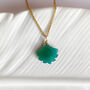 Green Onyx Crystal Fan Necklace, thumbnail 3 of 6