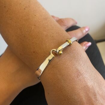 Small Wrist Gold Vermeil Bangle For Mum Gift, 5 of 8