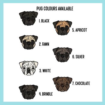 Personalised Pug Breed T Shirt, 5 of 6