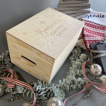 Personalised Dog Luxury Pine Christmas Treat Box, 10 of 12