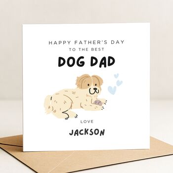 Dog Dad Father's Day Personalised Card, 2 of 7
