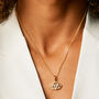 Third Eye Chakra Sapphire Gold Vermeil Necklace, thumbnail 4 of 11