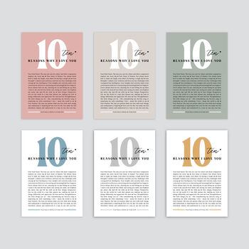 Reasons Why We Love You Poster A3/A4, 2 of 3