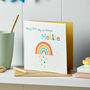 Personalised Rainbow First Day Of School Card, thumbnail 2 of 3