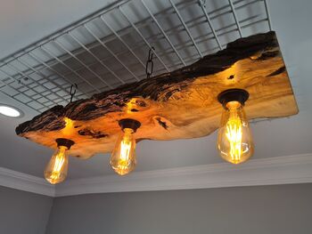 Live Edge Olive Wood Slab Pendant Light, 5 of 5