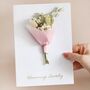 Personalised Vinyl Dried Flower Mother's Day Card, thumbnail 1 of 12