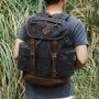 Waxed Canvas Backpack With Draw String, thumbnail 5 of 12