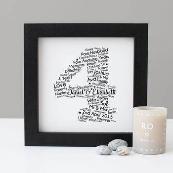 Personalised 4th Wedding Anniversary Gift, 4 of 7